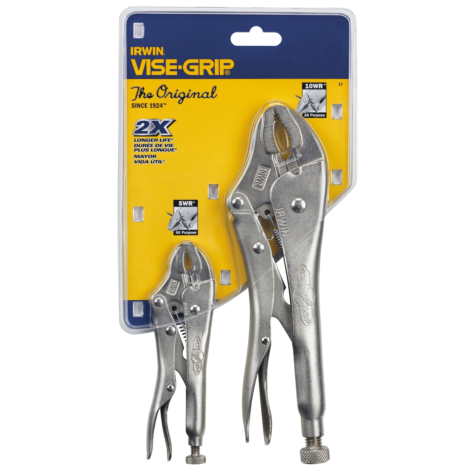 Irwin ViseGrip 2 Pcs Locking Pliers Set With Wire Cutter 250mm 10WR